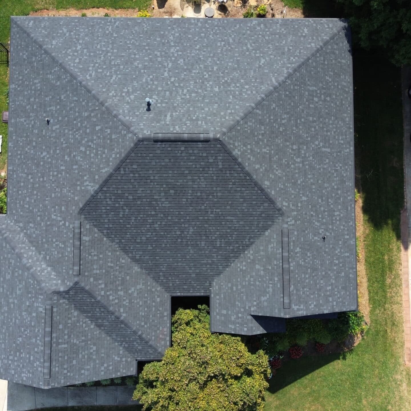 Shaggy Bark Roof and Gutters